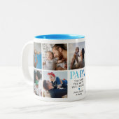Papa The Man The Myth The Legend Photo ツートーンマグカップ (正面左)