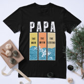 Papa The Man The Myth The Legend Retro Papa Father Tシャツ