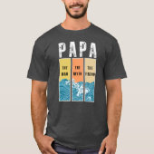 Papa The Man The Myth The Legend Retro Papa Father Tシャツ (正面)