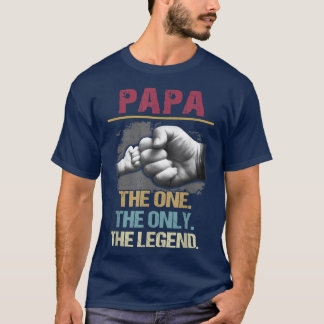 Papa The One The Only The Legend 父のヴィンテージ Tシャツ