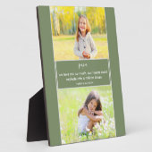 Papa We love you詩2フォトグリーンとグレー フォトプラーク (側面)