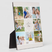 Papa We Love You 8 Photo Collageクリームプラーク フォトプラーク (側面)