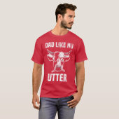 Papa wie Keine Utter Funny Fathers Day Animal Word Tシャツ (正面フル)