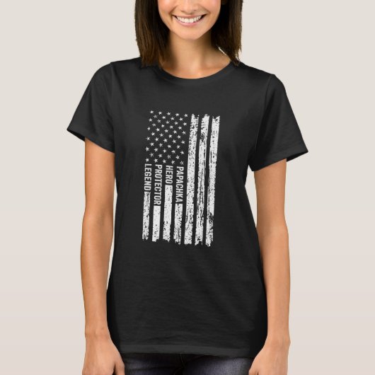 Papachka Protector Hero Legend American Flag Tシャツ (正面)