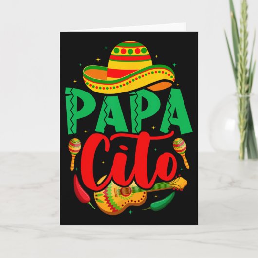 Papacito Mamacita Cinco De Mayo Funny Couple Match カード (正面)