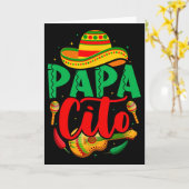 Papacito Mamacita Cinco De Mayo Funny Couple Match カード (黄色い花)