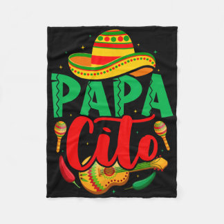 Papacito Mamacita Cinco De Mayo Funny Couple Match フリースブランケット