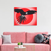 Papagei Ara キャンバスプリント (インサイチュ (リビング))