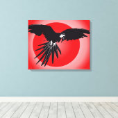 Papagei Ara キャンバスプリント (インサイチュ (ウッドフロア))