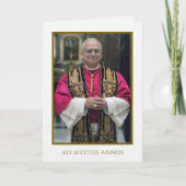 Papal Birthday Blessing for Catholic Priest カード (正面)