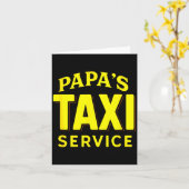 Papa's Taxi Service - Funny Dad Driver Love  カード (黄色い花)