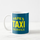 Papa's Taxi Service - Funny Dad Driver Love  コーヒーマグカップ (左)