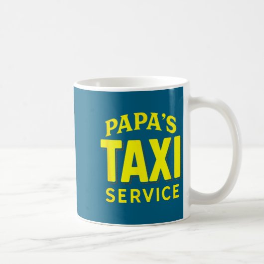 Papa's Taxi Service - Funny Dad Driver Love  コーヒーマグカップ (右)