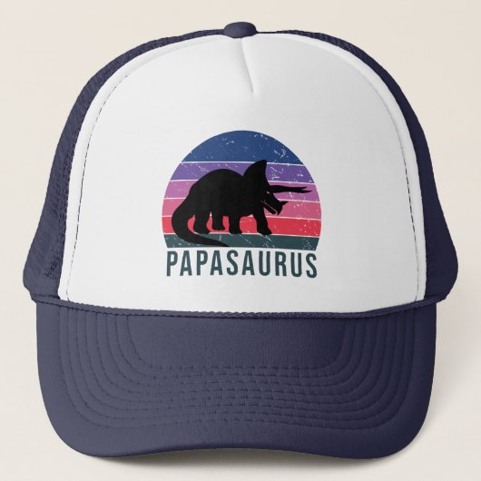 Papasaurus Styracosaurus恐竜の父親の贈り物 キャップ (正面)