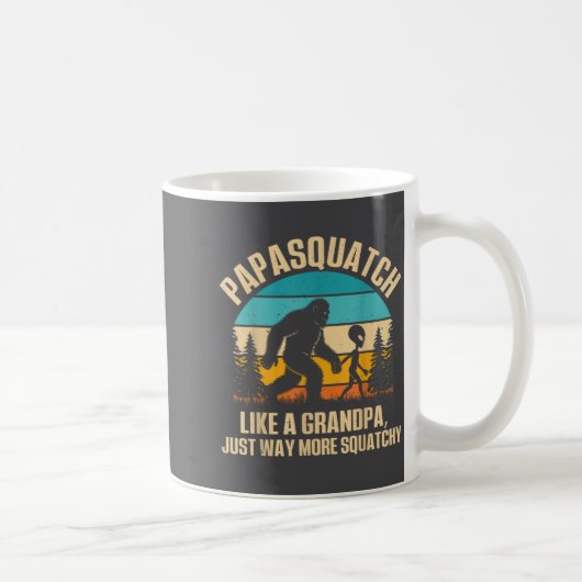 Papasquatch Like A Grandpa Just Way More Squatchy  コーヒーマグカップ (右)