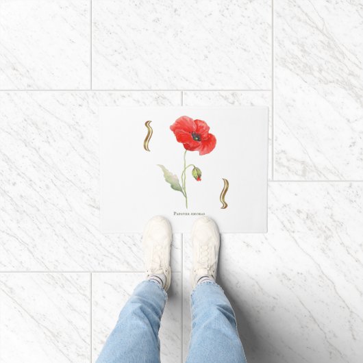 Papaver rhoeas  ドアマット (室内)