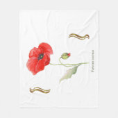 Papaver rhoeas  フリースブランケット (正面)