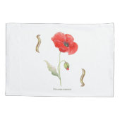 Papaver rhoeas  枕カバー (裏面)