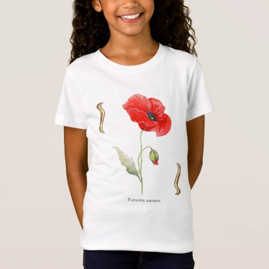 Papaver rhoeas  tシャツ (正面)