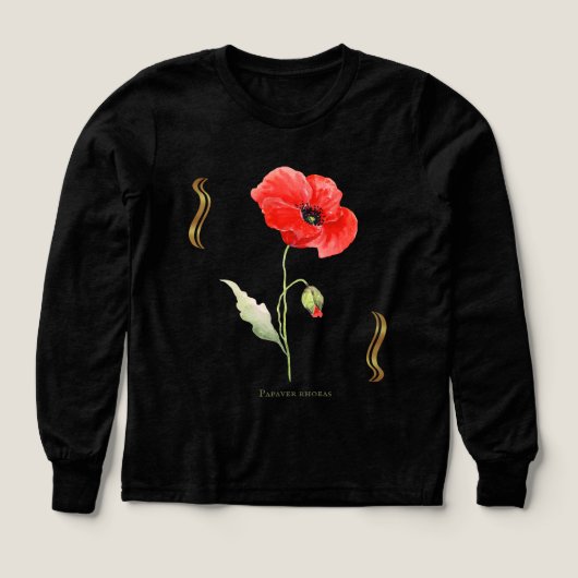 Papaver rhoeas tshirt (デザイン正面)