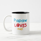 PapawでTシャツとギフトが大好き ツートーンマグカップ (左)