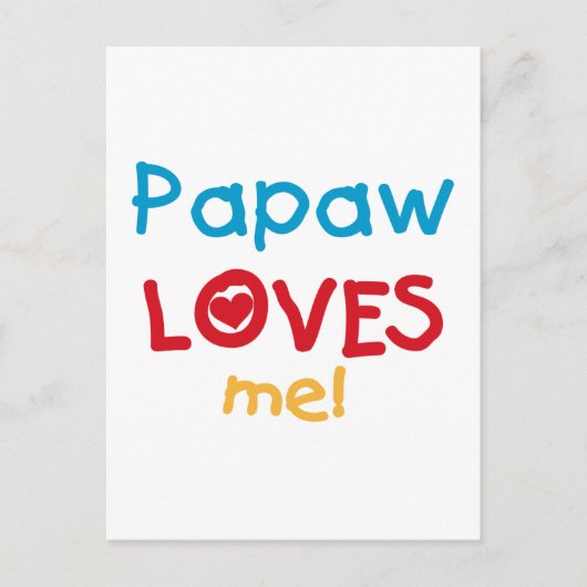 PapawでTシャツとギフトが大好き ポストカード (正面)