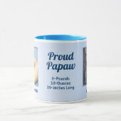 PAPAW誇りを持った新生児ブルー2写真 マグカップ (中央)