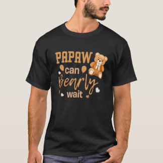 Papaw Can Bearly Wait Gender Neutral Baby Shower M Tシャツ