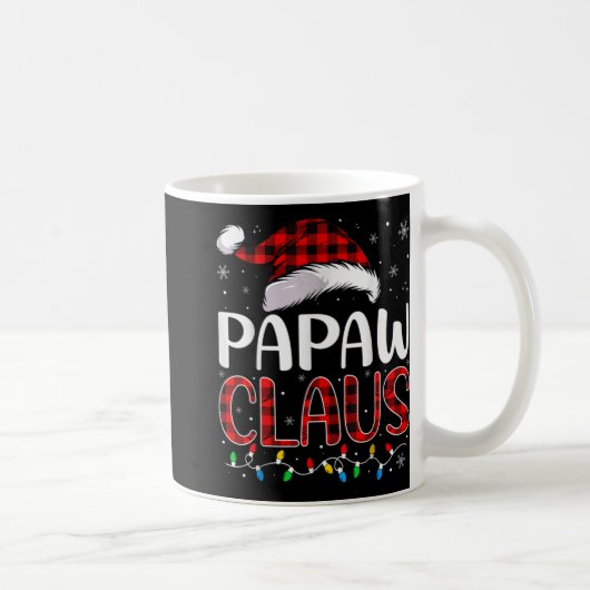 Papaw Claus Christmas Lights Matching Family Xmas コーヒーマグカップ (右)