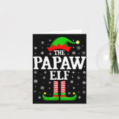 Papaw Elf Funny Christmas Family Matching カード (正面)