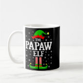 Papaw Elf Funny Christmas Family Matching  コーヒーマグカップ (左)