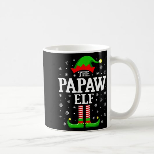 Papaw Elf Funny Christmas Family Matching  コーヒーマグカップ (右)