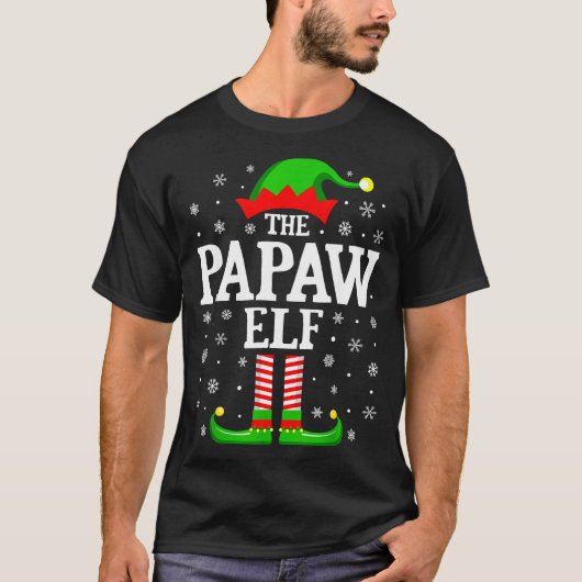Papaw Elf Funny Christmas Family Matching  Tシャツ (正面)