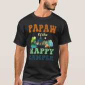 Papaw Of The Happy Camper Men 1st Bday Camping Tri Tシャツ (正面)