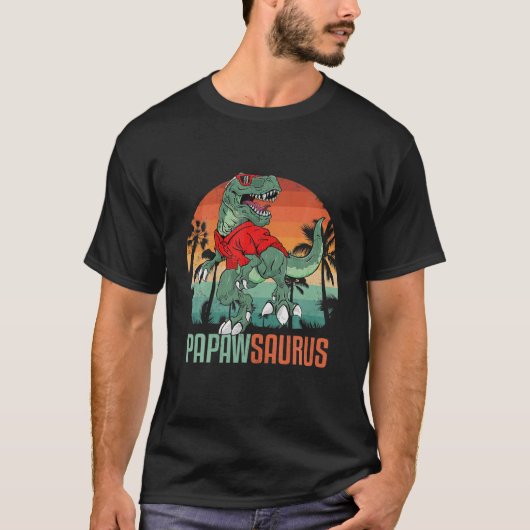 Papawsaurus TレックスPapaw Saurus Disourus Wear Tシャツ (正面)