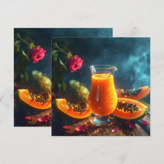 PAPAYA Freshly Squeezed JUICE - シーズンカード (正面/裏面)