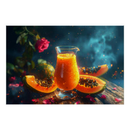 PAPAYA Freshly Squeezed JUICE -  ポスター
