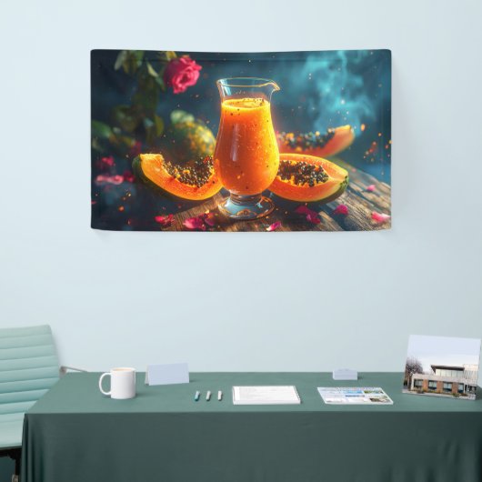 PAPAYA Freshly Squeezed JUICE -  横断幕 (トレードショー)