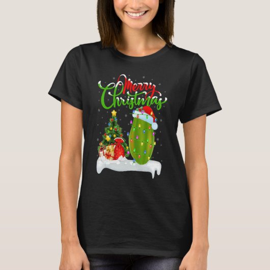 Papaya Fruit Xmas Decorations Santa Papaya Chris Tシャツ (正面)
