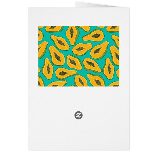 Papaya slices on turquoise (裏面)