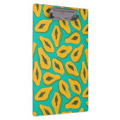 Papaya slices on turquoise クリップボード (右)