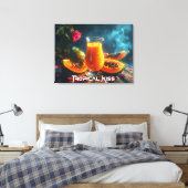 PAPAYA - TROPICAL KISS キャンバスプリント (インサイチュ (寝室))