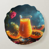 PAPAYA - TROPICAL KISS ラウンドクッション (裏面)