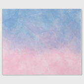 Papeを包むローズクォーツおよび平静の水彩画 ラッピングペーパー (フラット)