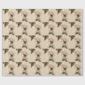 papeを包む原稿を持つジャスミン花そしてユリ ラッピングペーパー (フラット)