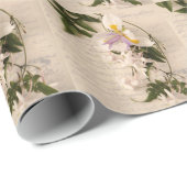 papeを包む原稿を持つジャスミン花そしてユリ ラッピングペーパー (ロールコーナー)