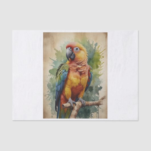 Papegaai decoupage tissue papier 薄葉紙 (正面)