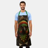 Papegaai Keukenschort – Tropisch en Stoer Design エプロン (着用した状態)