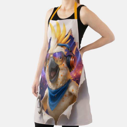Papegaai Kookschort – Kleurrijk en Muzikaal Design エプロン (インサイチュ)