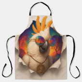 Papegaai Schort – Vrolijk Boho Design エプロン (正面)